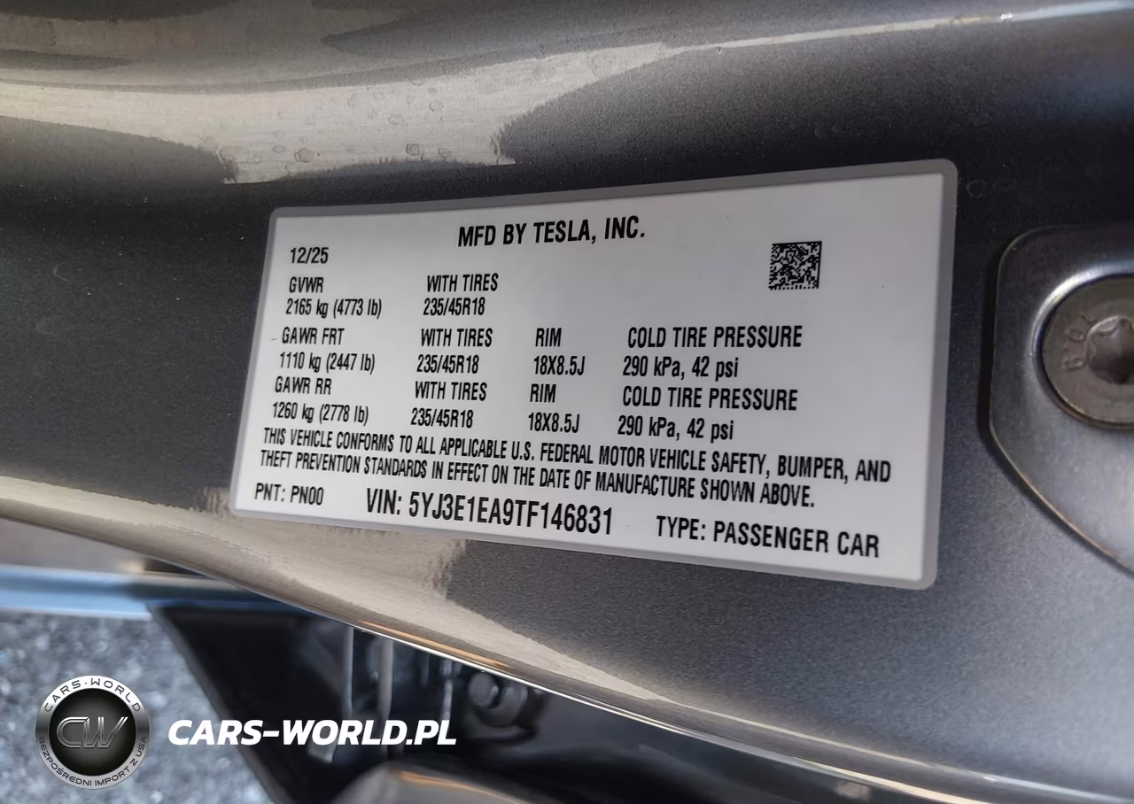 2026 Tesla Model 3 Premium Rear-Wheel Drive-Rear-Wheel Drive VIN:5YJ3E1EA9TF146831 - 9