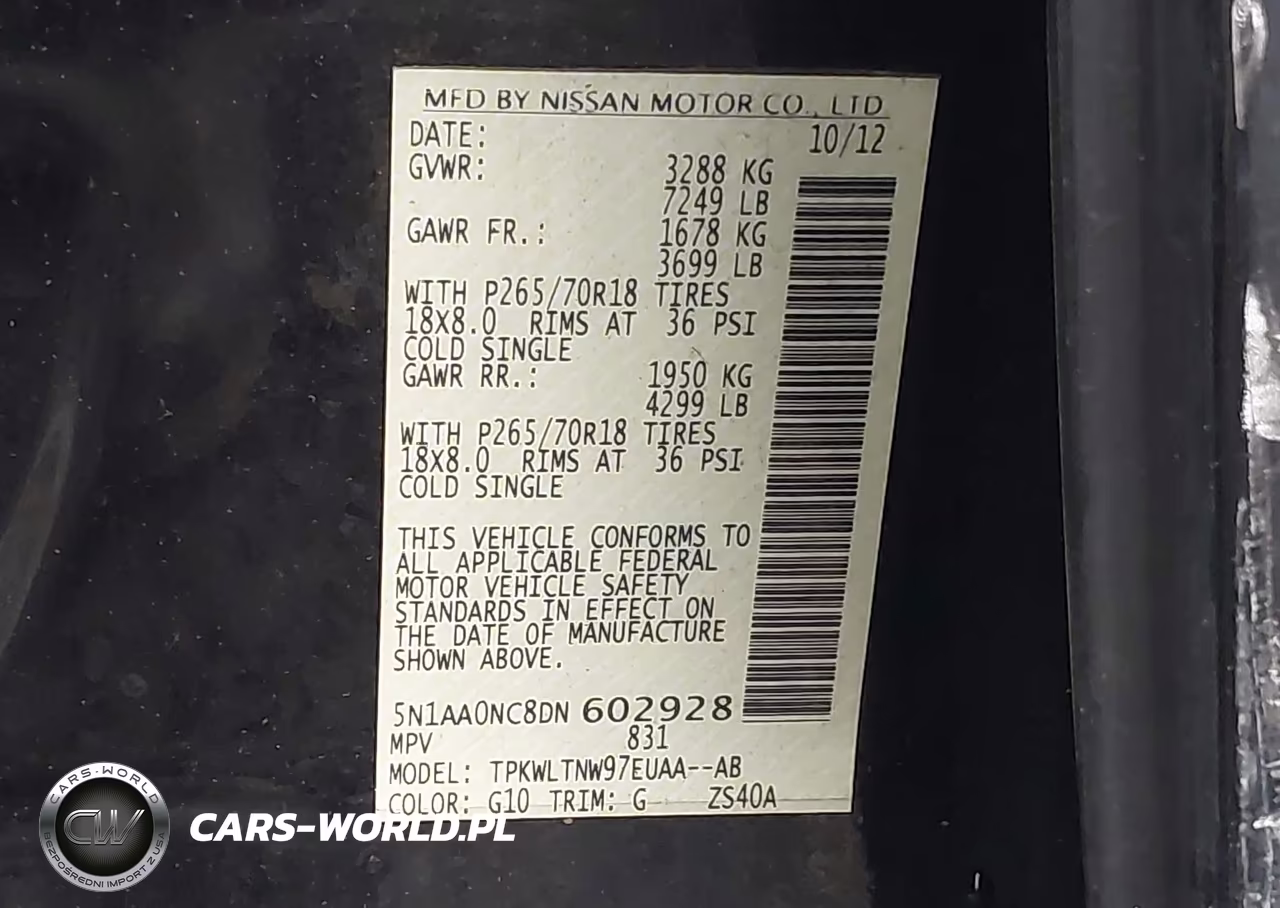 2013 Nissan Armada Sv VIN:5N1AA0NC8DN602928 - 9
