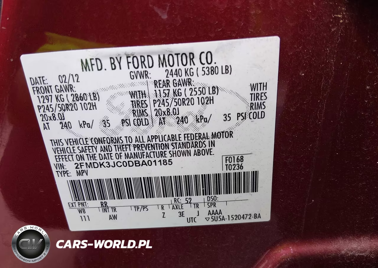 2013 Ford Edge Sel VIN:2FMDK3JC0DBA01185 - 9