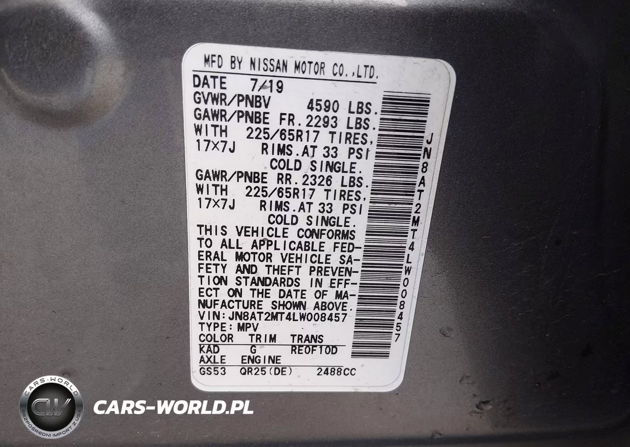 2020 Nissan Rogue Sv Fwd VIN:JN8AT2MT4LW008457 - 9