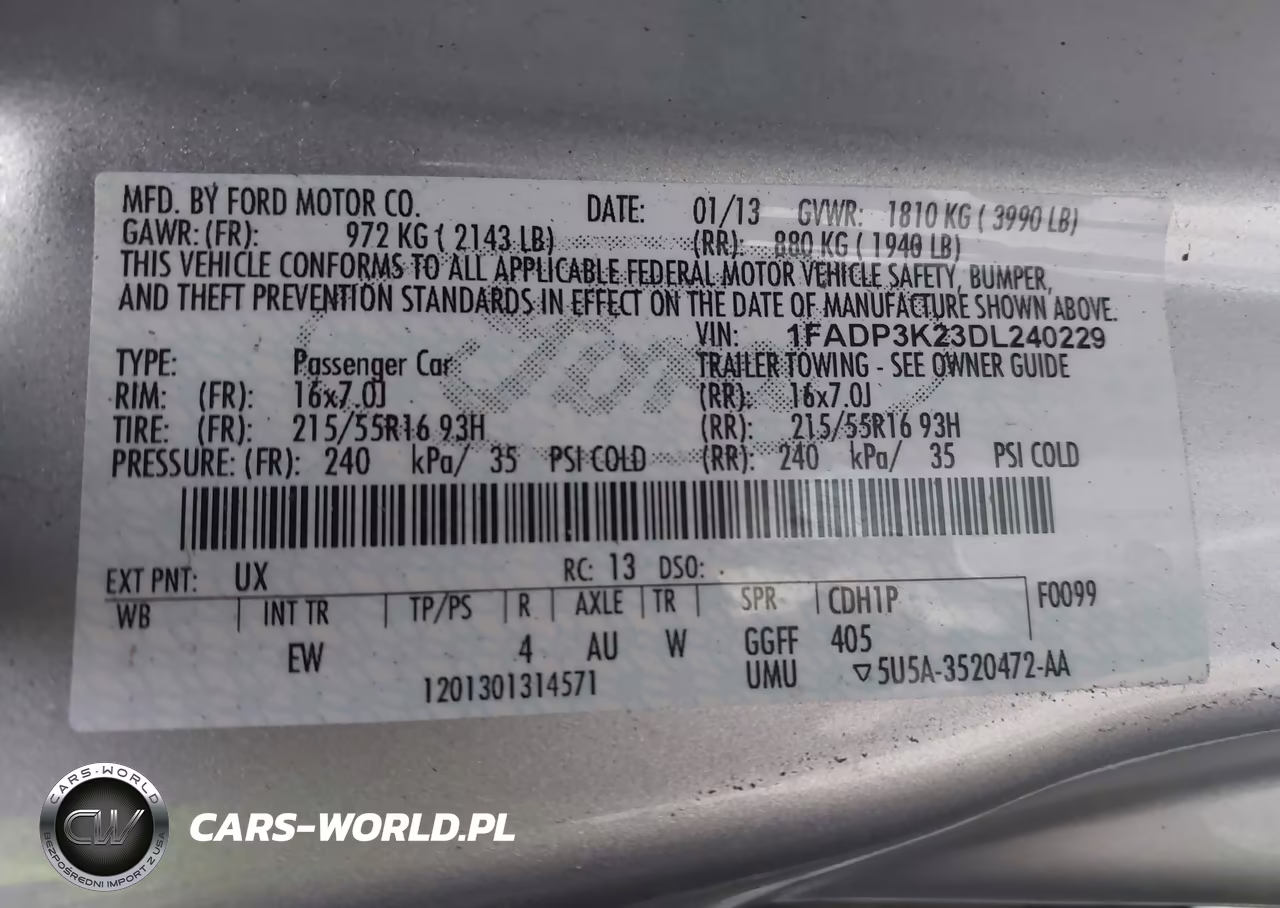 2013 Ford Focus Se VIN:1FADP3K23DL240229 - 9