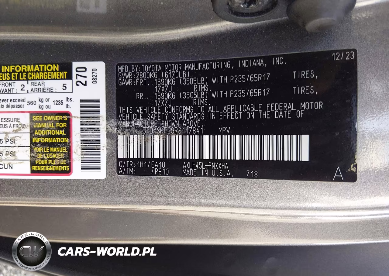 2024 Toyota Sienna Xle VIN:5TDYSKFC9RS117841 - 9