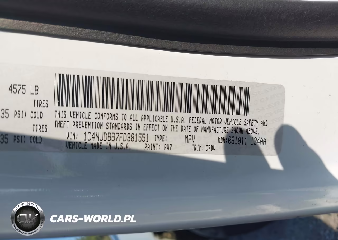 2015 Jeep Compass Sport VIN:1C4NJDBB7FD381551 - 9