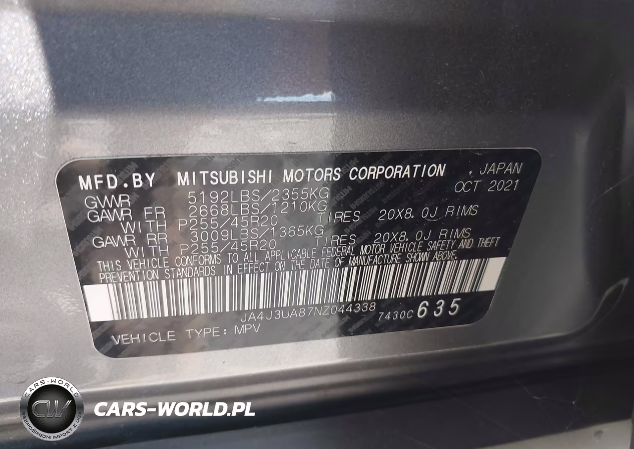 2022 Mitsubishi Outlander Se 2.5 2Wd VIN:JA4J3UA87NZ044338 - 9