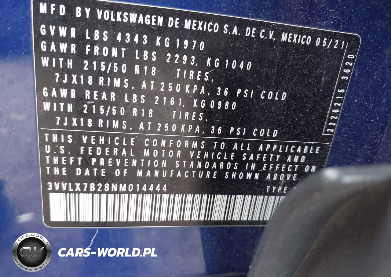 2022 Volkswagen Taos 1.5T Se VIN:3VVLX7B28NM014444 - 9