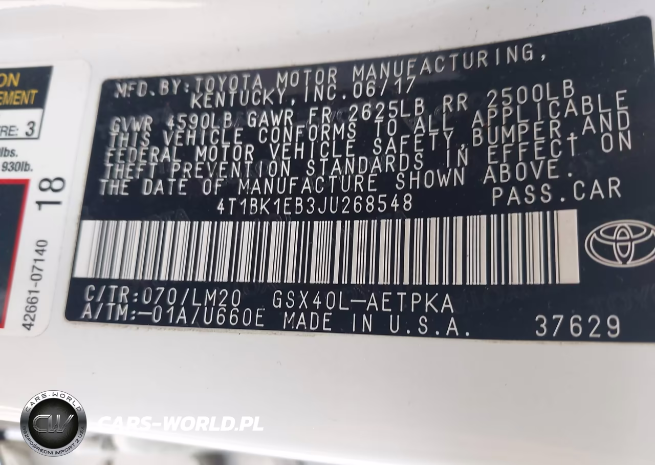 2018 Toyota Avalon Limited VIN:4T1BK1EB3JU268548 - 9