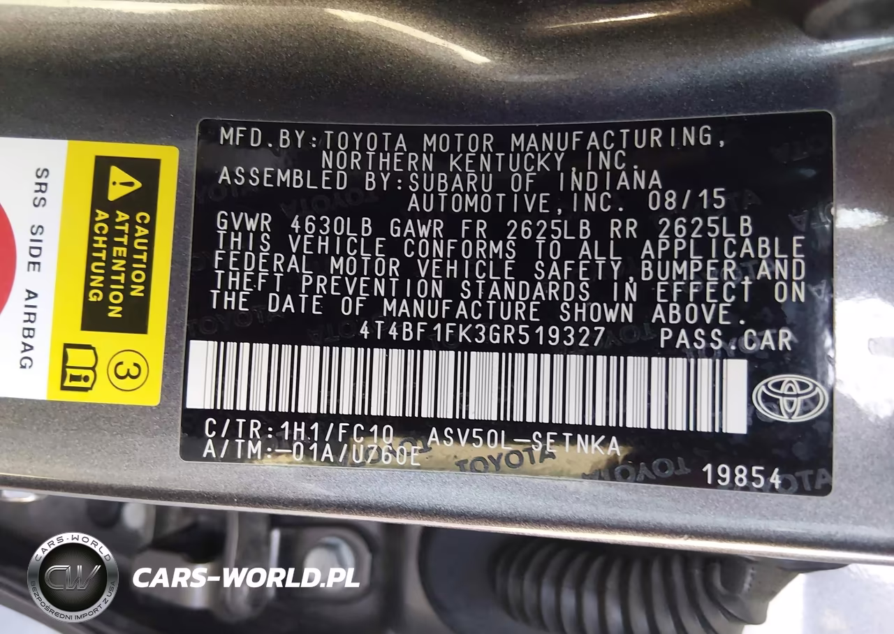 2016 Toyota Camry Le VIN:4T4BF1FK3GR519327 - 9