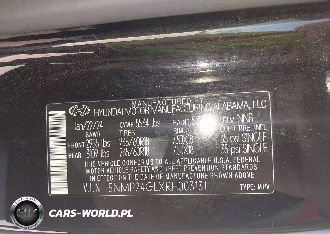 2024 Hyundai Santa Fe Sel VIN:5NMP24GLXRH003131 - 9