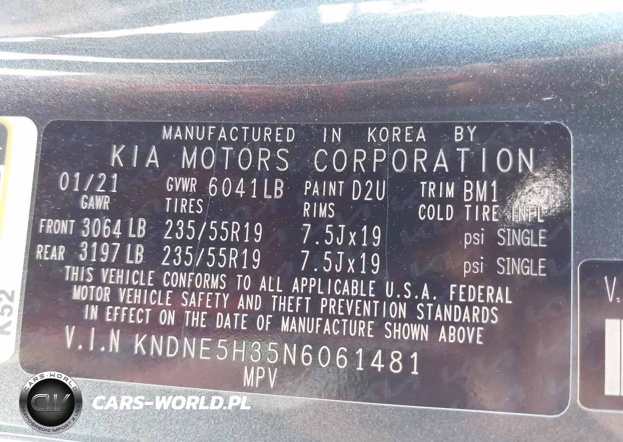 2022 Kia Carnival Mpv Sx VIN:KNDNE5H35N6061481 - 9