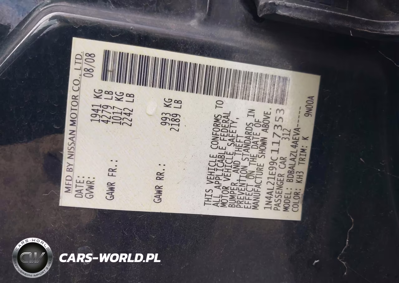 2009 Nissan Altima 2.5 VIN:1N4AL21E99C117353 - 9