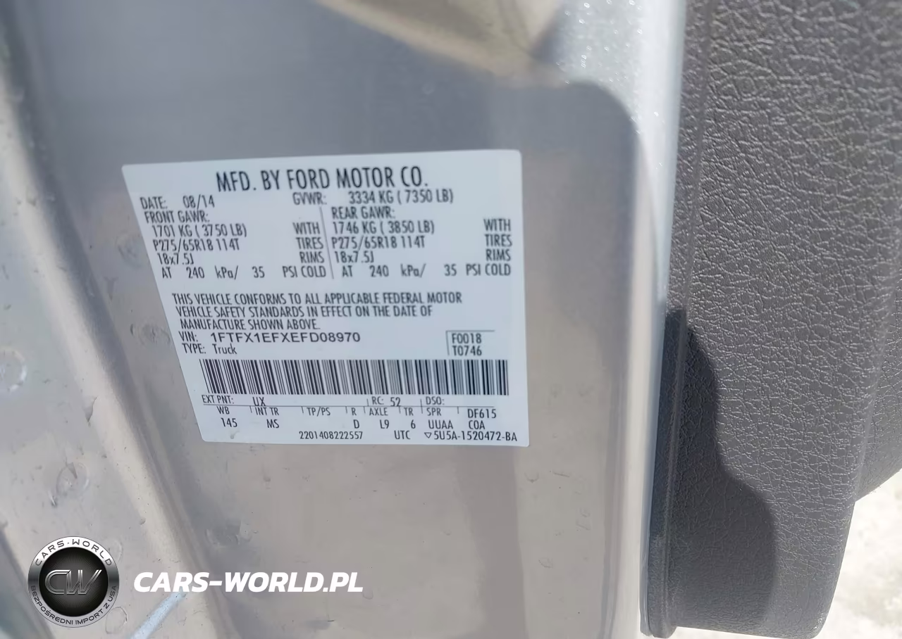 2014 Ford F-150 Xlt VIN:1FTFX1EFXEFD08970 - 9