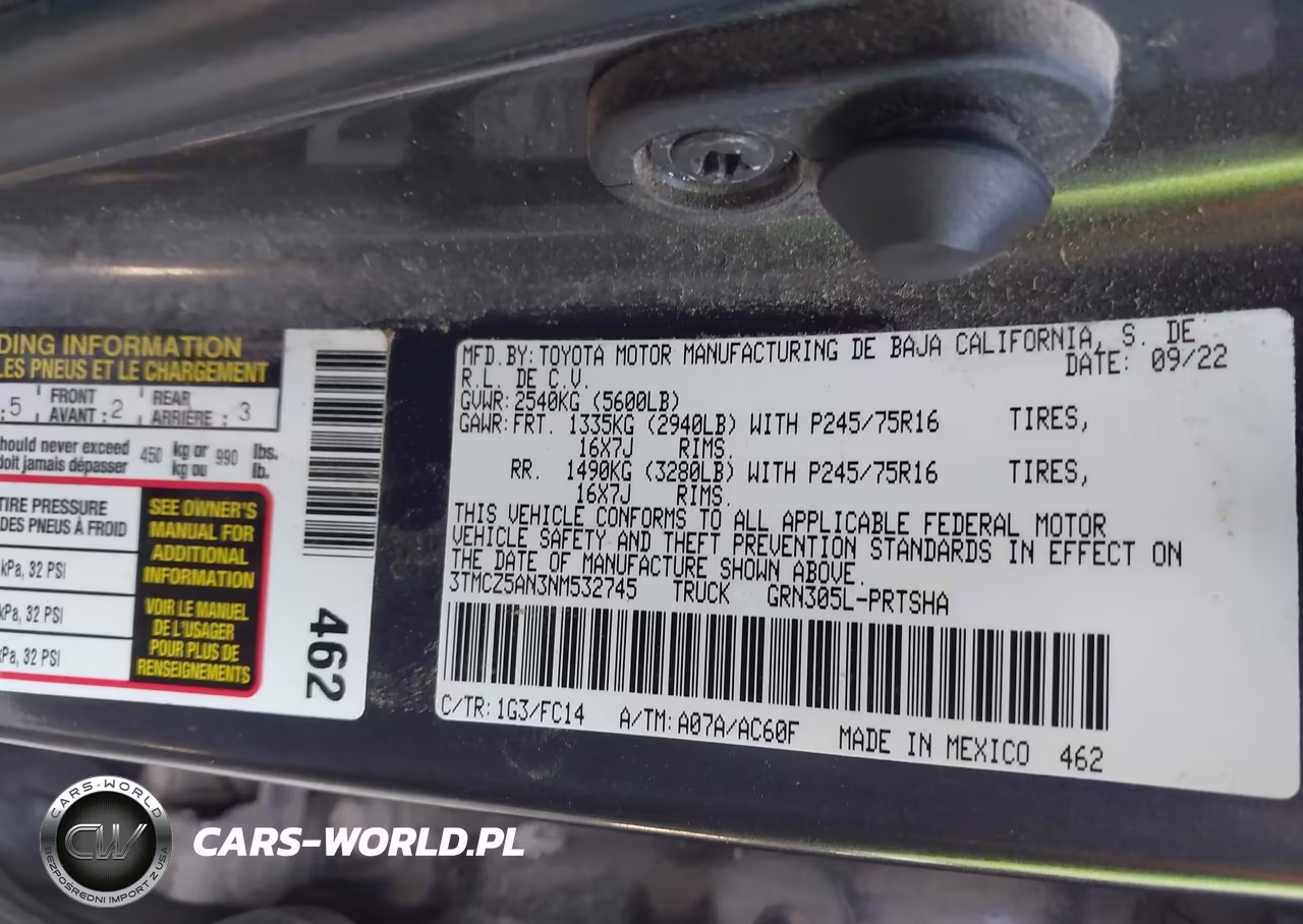 2022 Toyota Tacoma Sr5 V6 VIN:3TMCZ5AN3NM532745 - 9