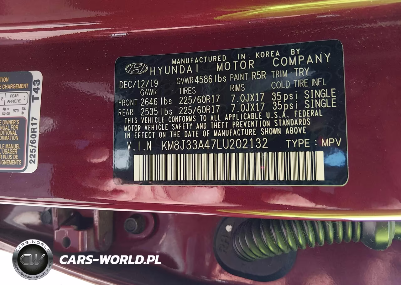 2020 Hyundai Tucson Value VIN:KM8J33A47LU202132 - 9