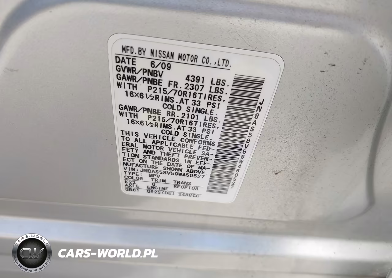2009 Nissan Rogue S VIN:JN8AS58V59W450527 - 9