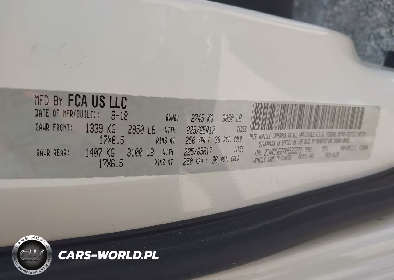 2019 Dodge Grand Caravan Gt VIN:2C4RDGEG7KR535278 - 9