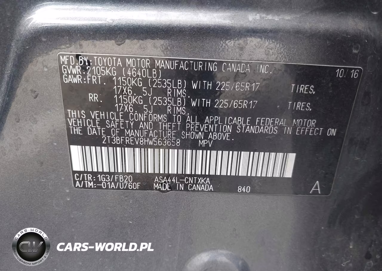 2017 Toyota Rav4 Le VIN:2T3BFREV8HW563658 - 9