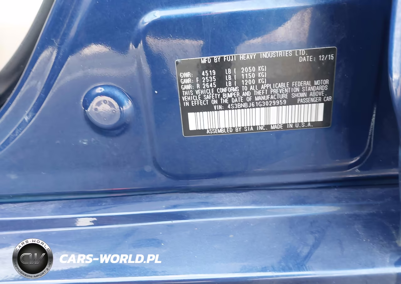 2016 Subaru Legacy 2.5I Limited VIN:4S3BNBJ61G3029959 - 17