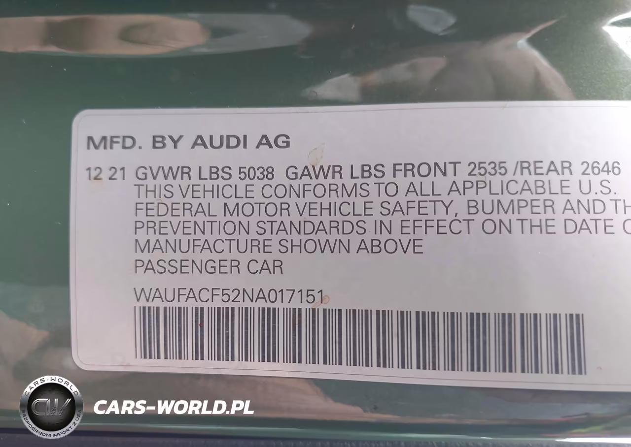2022 Audi A5 Sportback Premium Plus 45 Tfsi S Line Quattro S Tronic VIN:WAUFACF52NA017151 - 9