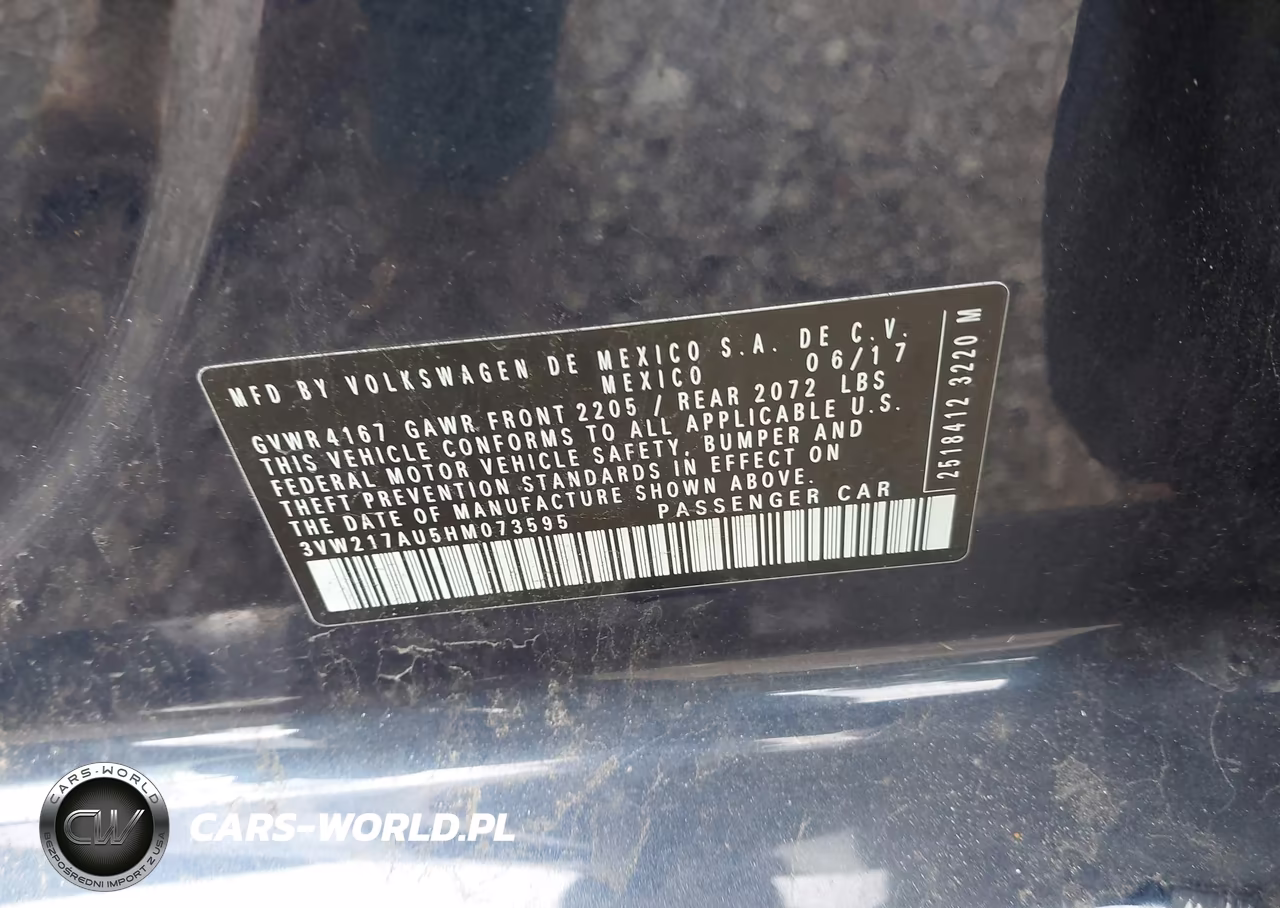 2017 Volkswagen Golf Tsi S 4-Door-Tsi Se 4-Door-Tsi Sel 4-Door-Tsi Wolfsburg Edition 4-Door VIN:3VW217AU5HM073595 - 9