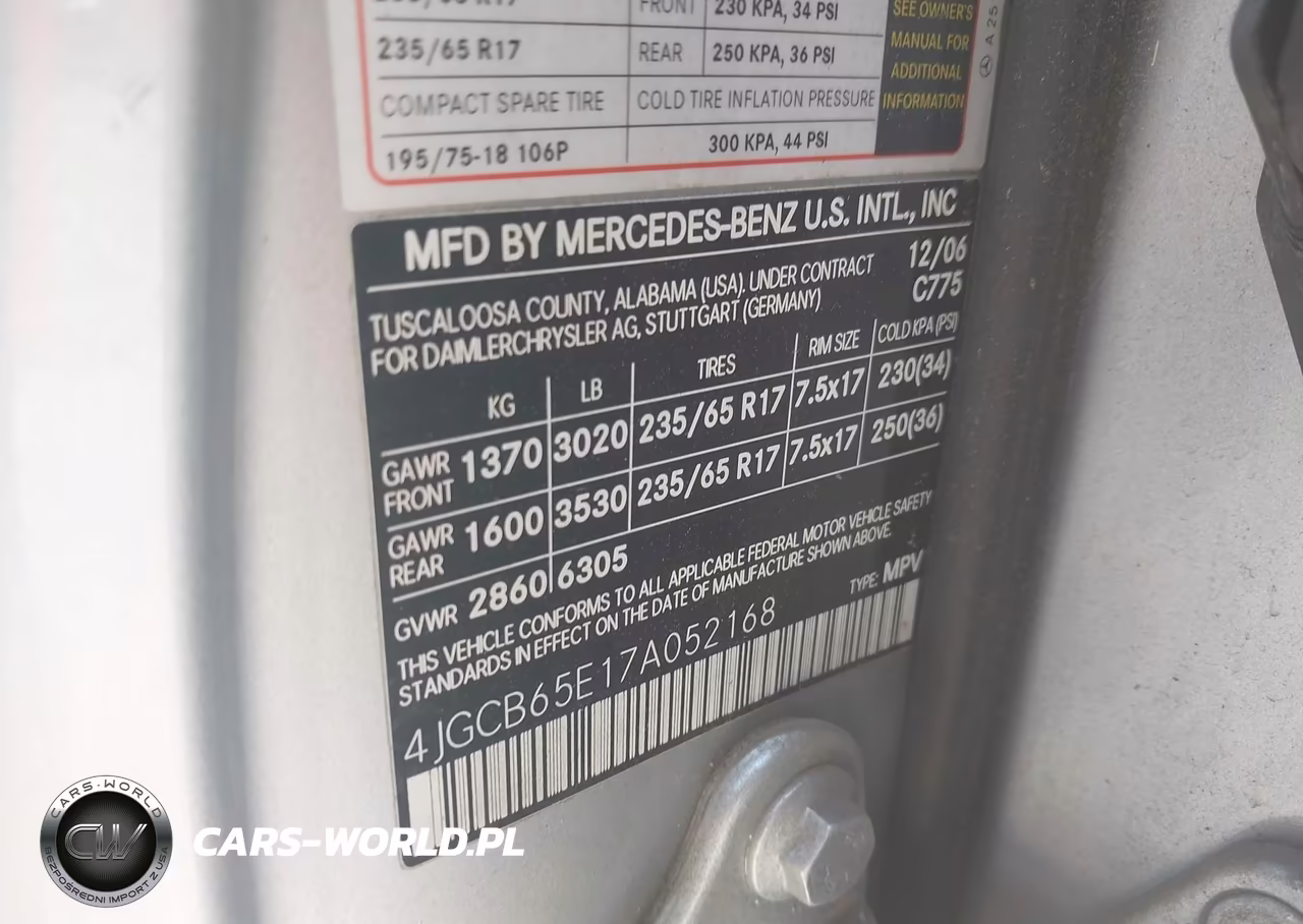 2007 Mercedes-Benz R 350 4Matic VIN:4JGCB65E17A052168 - 9