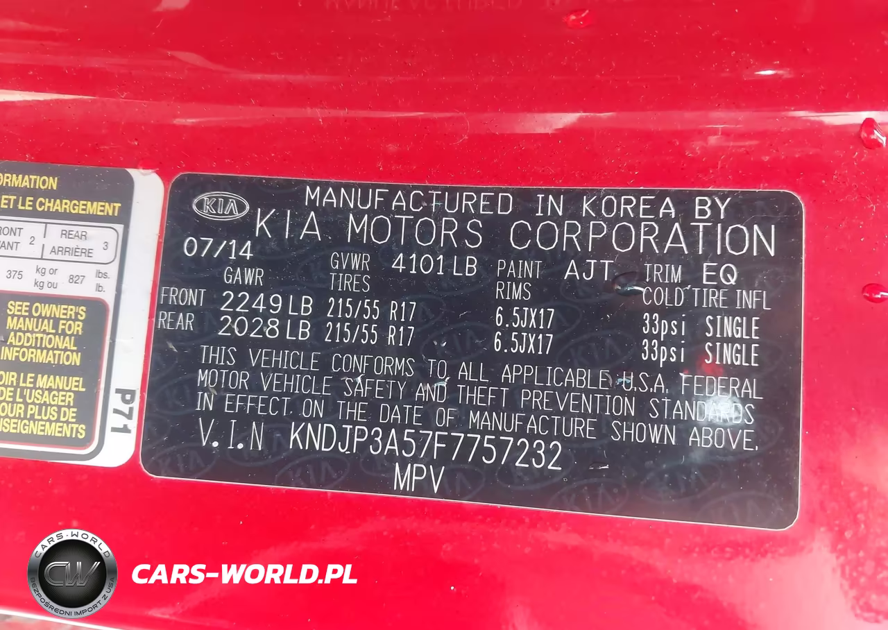 2015 Kia Soul + VIN:KNDJP3A57F7757232 - 9