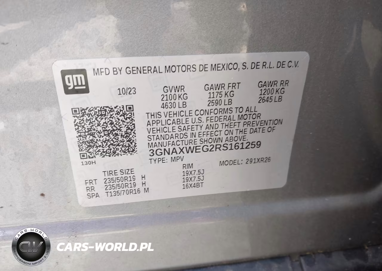 2024 Chevrolet Equinox Awd Rs VIN:3GNAXWEG2RS161259 - 9