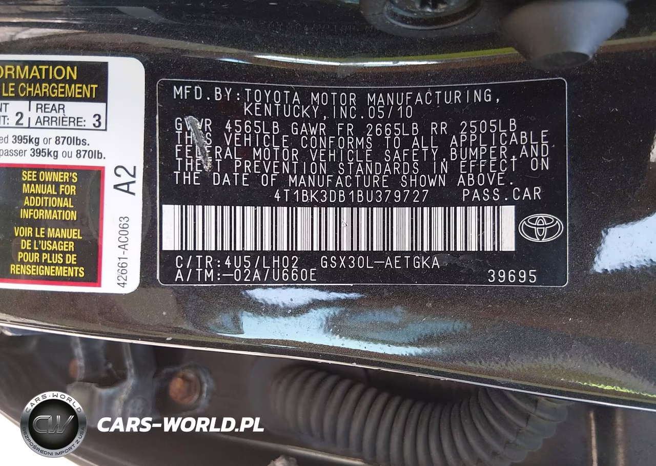 2011 Toyota Avalon VIN:4T1BK3DB1BU379727 - 9