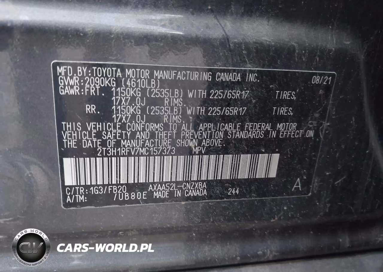 2021 Toyota Rav4 Le VIN:2T3H1RFV7MC157373 - 9