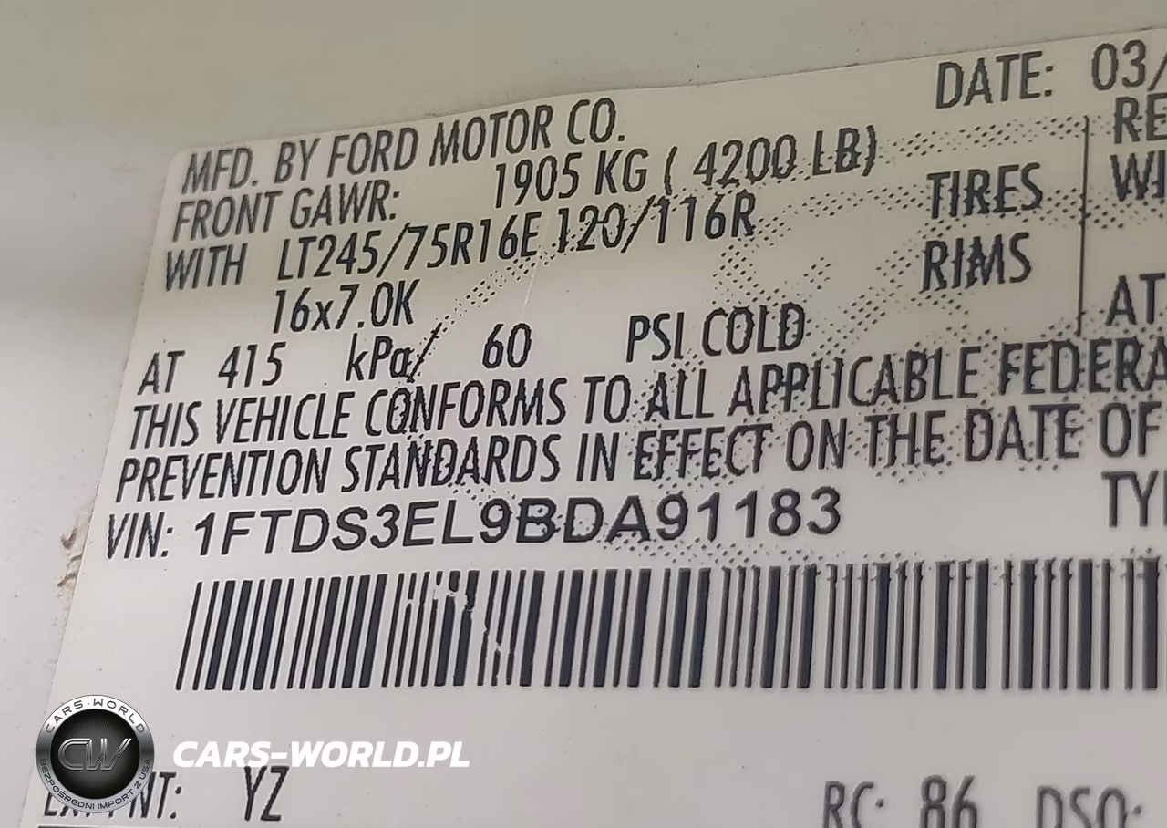 2011 Ford E-350 Super Duty Commercial VIN:1FTDS3EL9BDA91183 - 9
