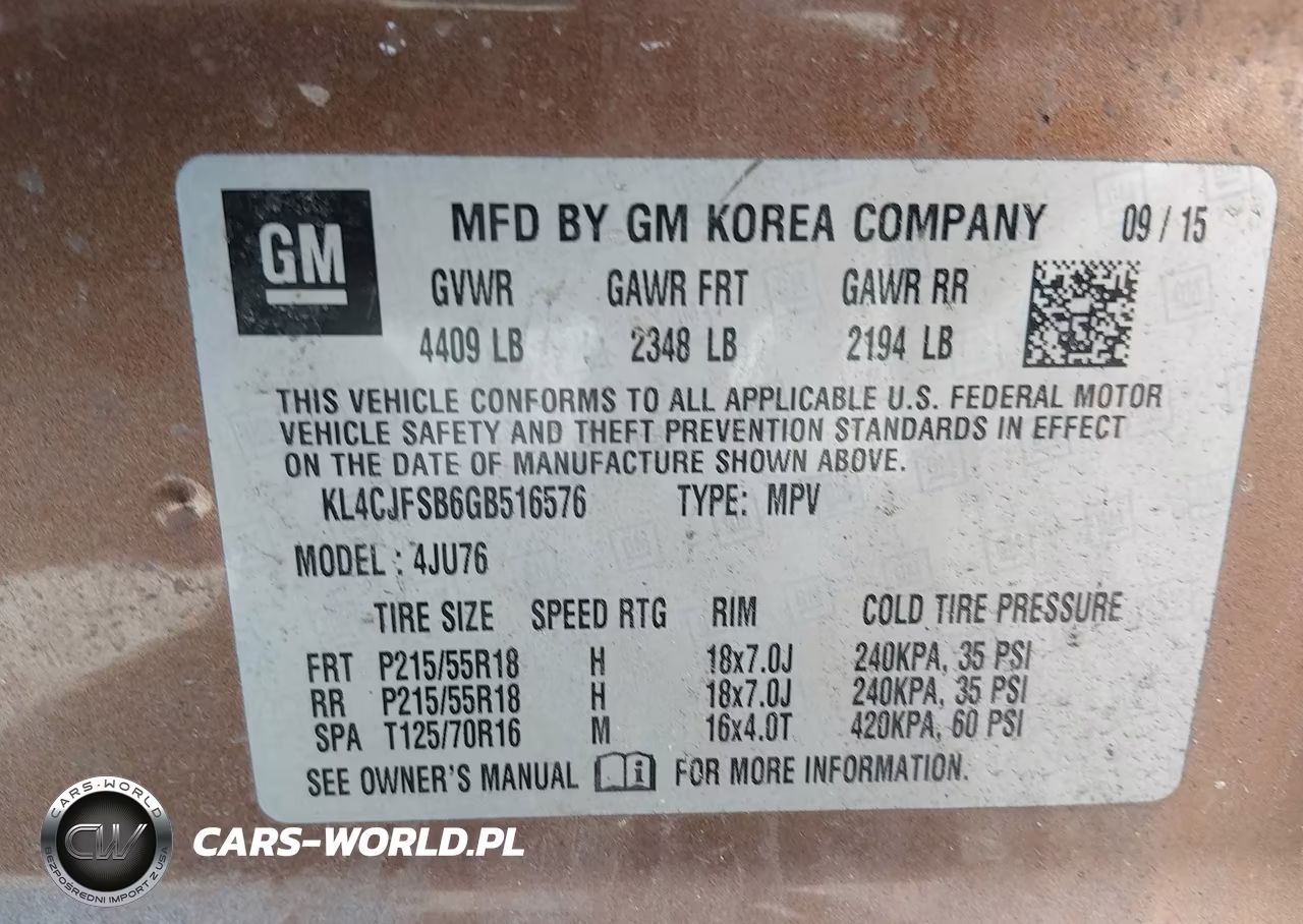 2016 Buick Encore Convenience VIN:KL4CJFSB6GB516576 - 9