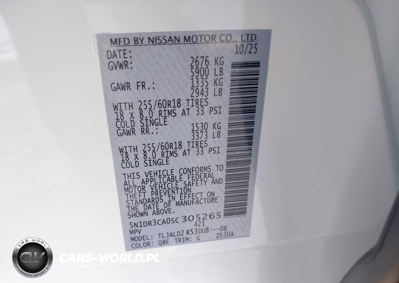 2025 Nissan Pathfinder Sl Fwd VIN:5N1DR3CA0SC305265 - 9
