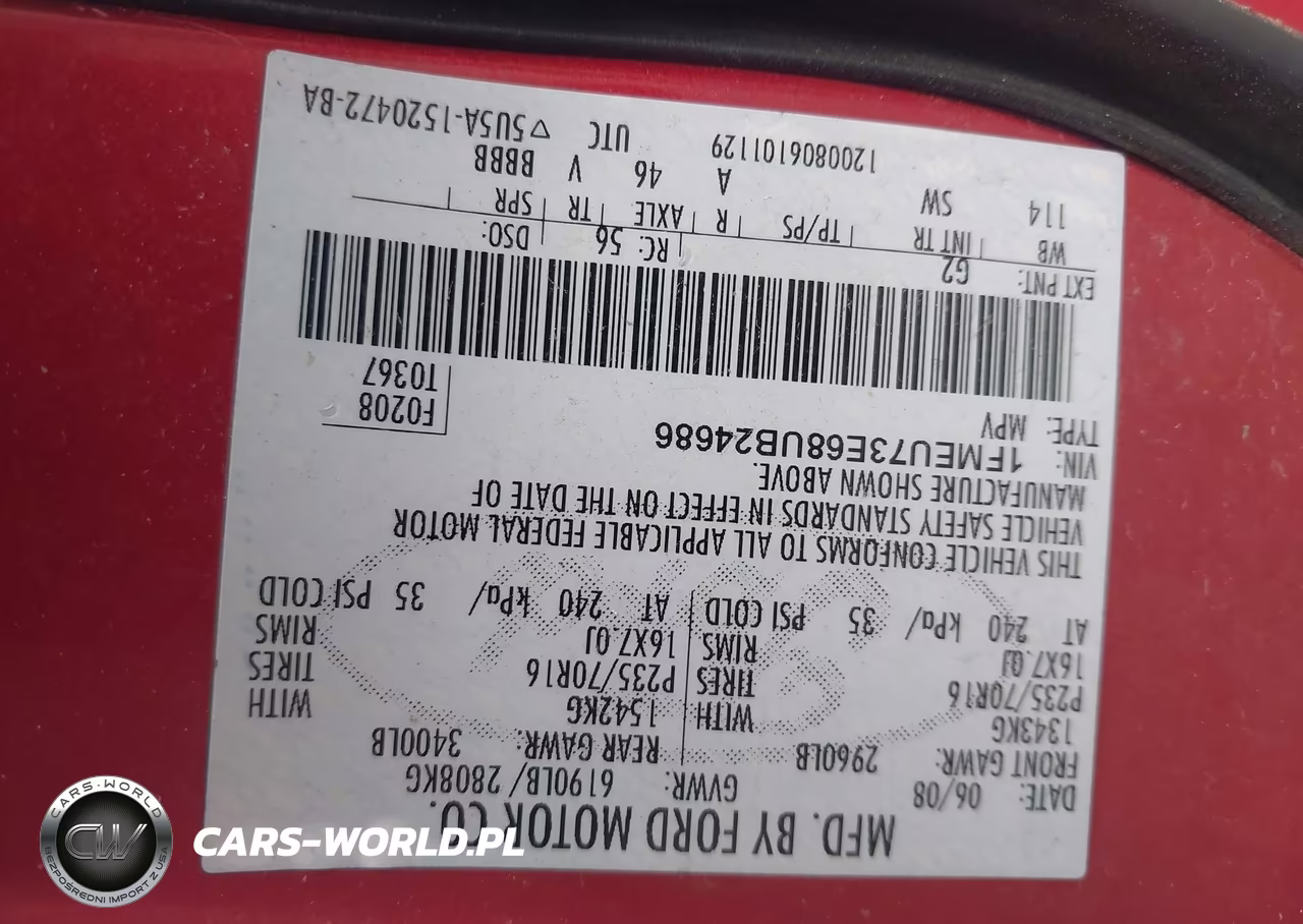 2008 Ford Explorer Xlt VIN:1FMEU73E68UB24686 - 9