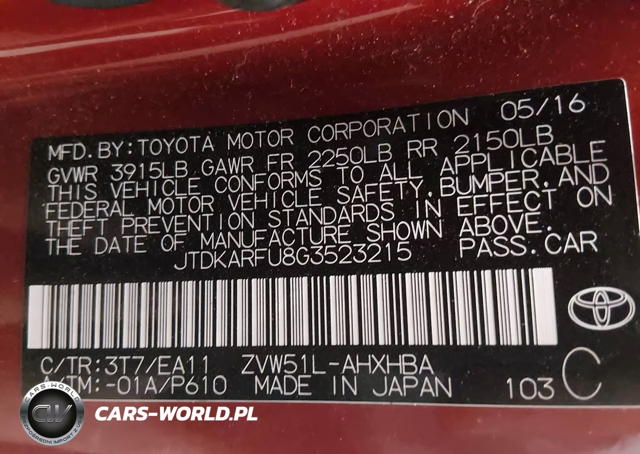 2016 Toyota Prius Four Touring VIN:JTDKARFU8G3523215 - 9