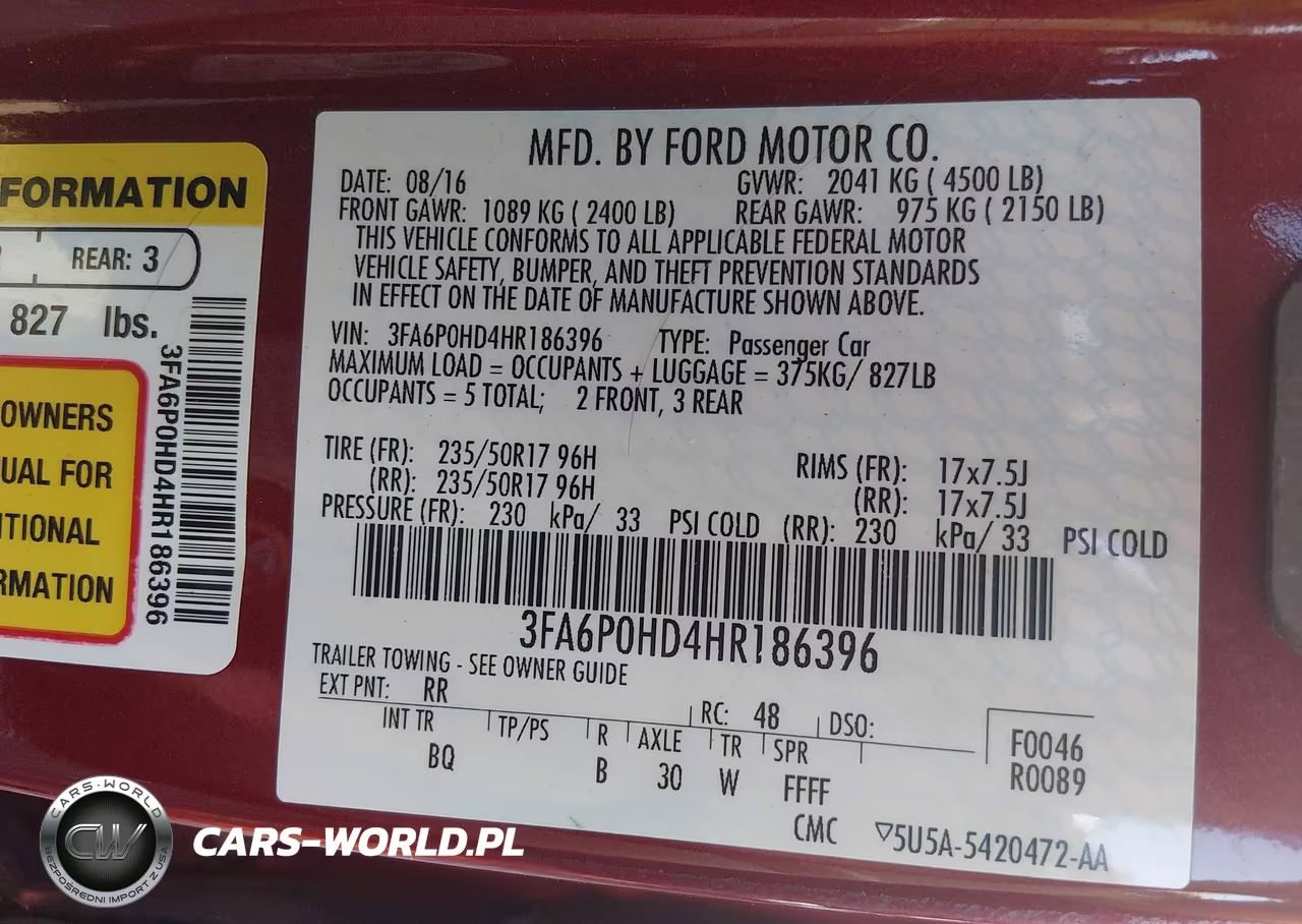 2017 Ford Fusion Se VIN:3FA6P0HD4HR186396 - 9