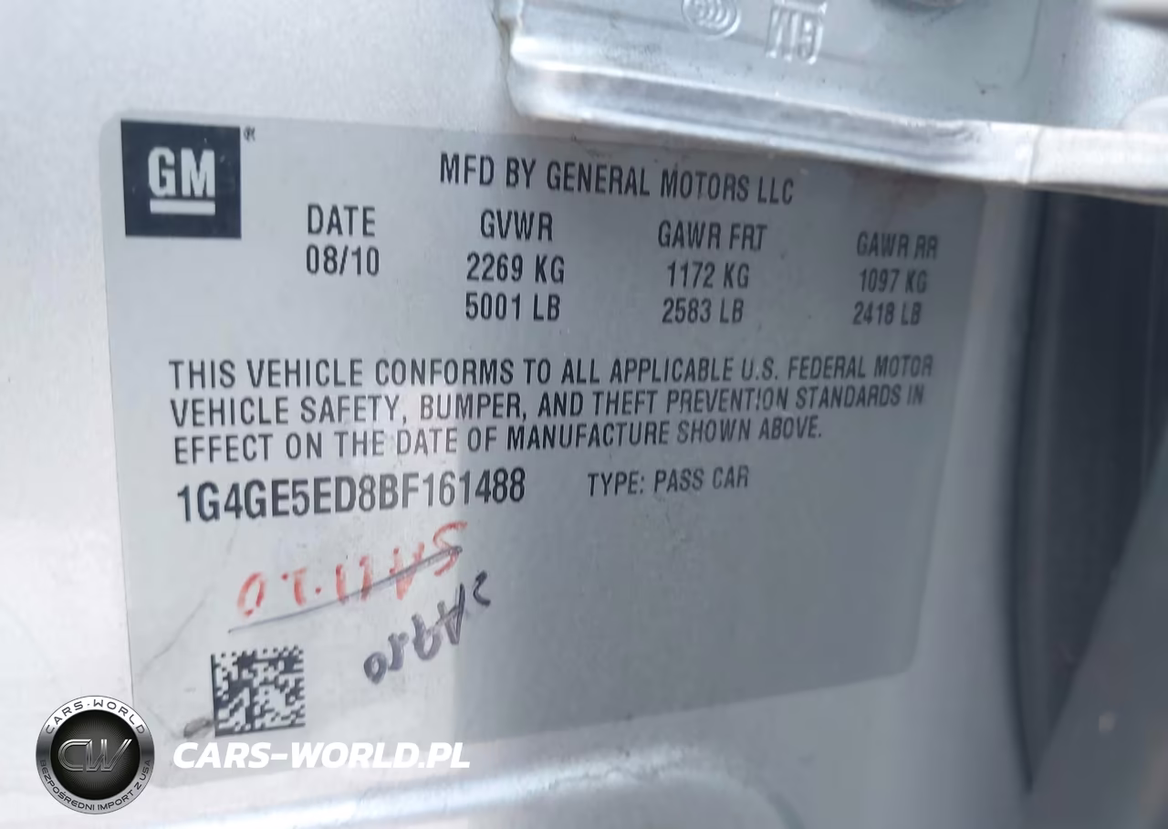 2011 Buick Lacrosse Cxs VIN:1G4GE5ED8BF161488 - 9