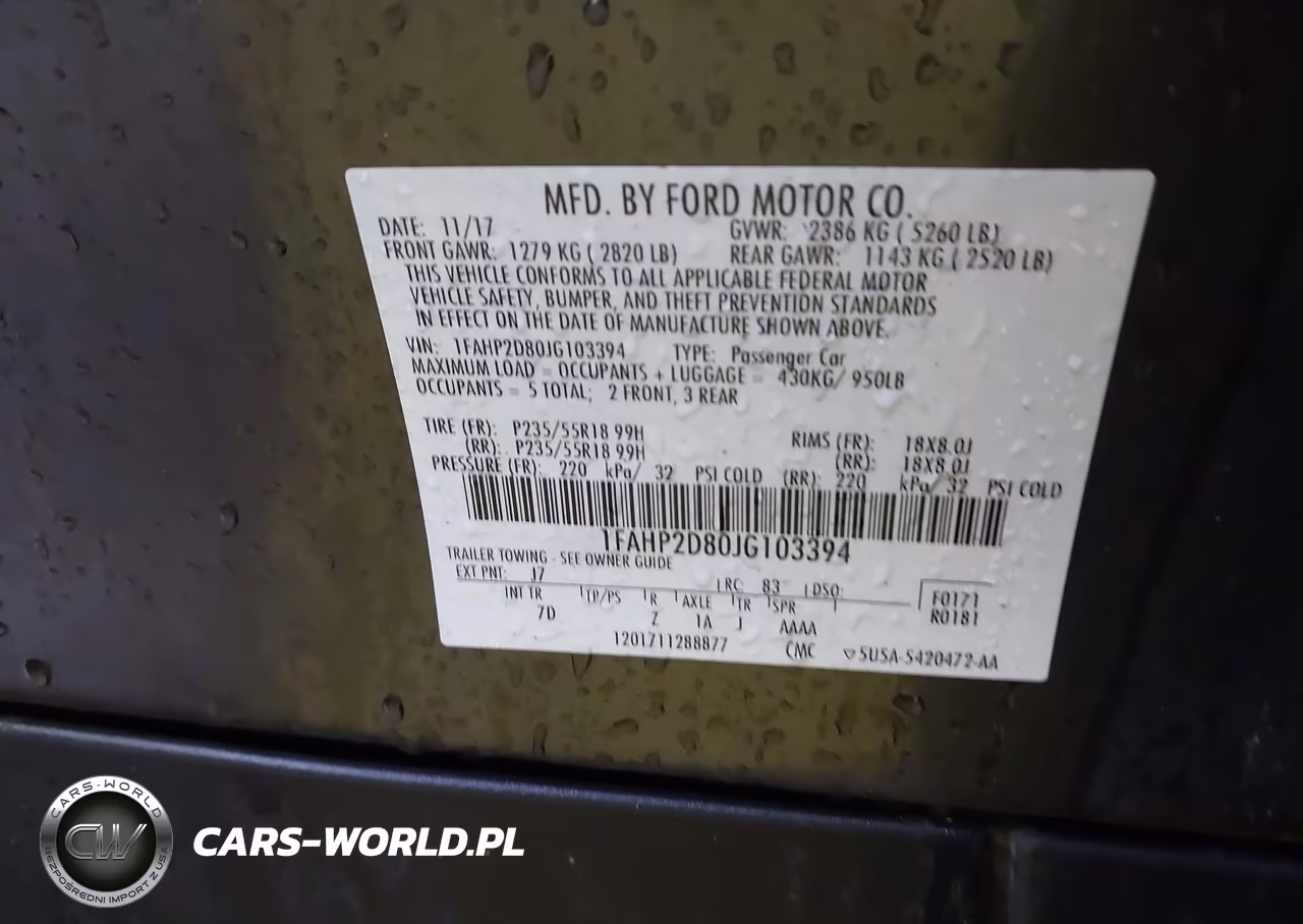 2018 Ford Taurus Se VIN:1FAHP2D80JG103394 - 9