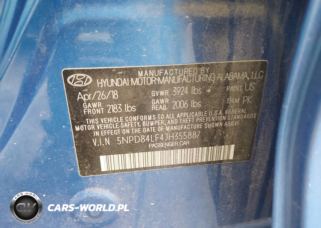 2018 Hyundai Elantra Sel VIN:5NPD84LF4JH355887 - 9