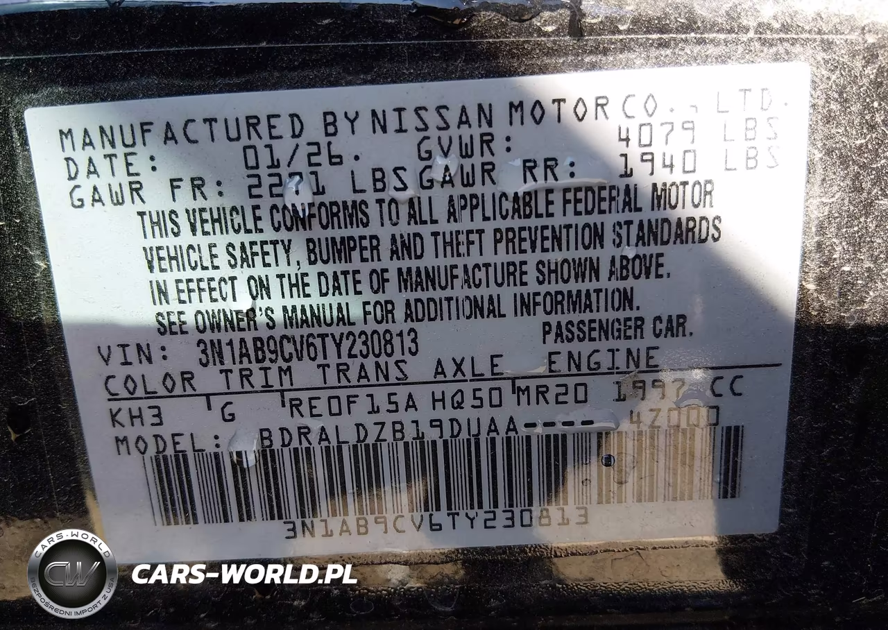2026 Nissan Sentra Sv VIN:3N1AB9CV6TY230813 - 9