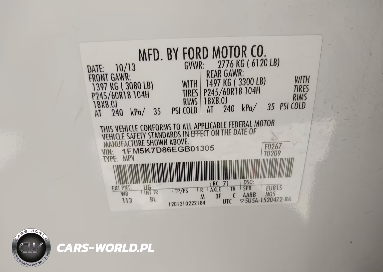 2014 Ford Explorer Xlt VIN:1FM5K7D86EGB01305 - 9