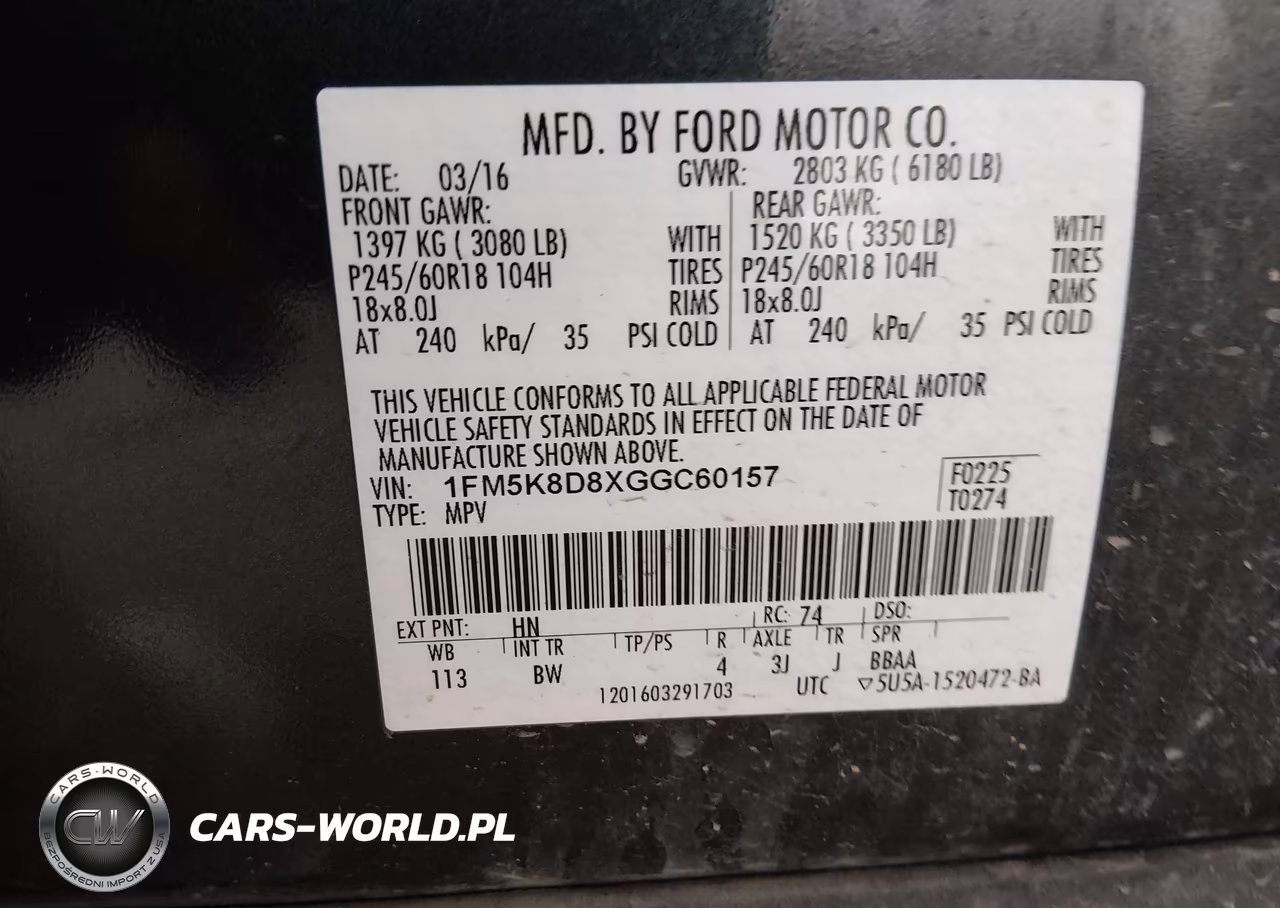 2016 Ford Explorer Xlt VIN:1FM5K8D8XGGC60157 - 9