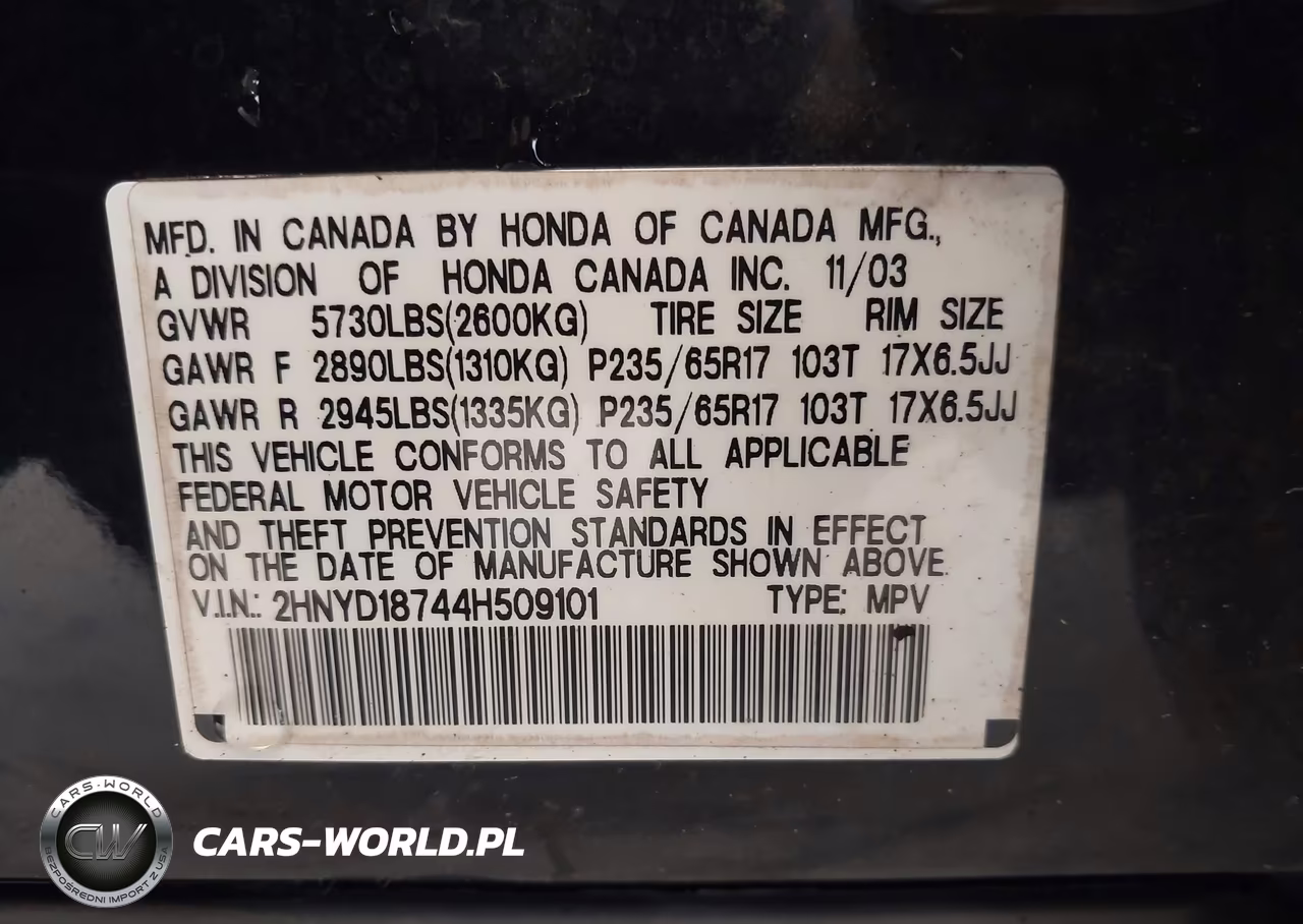 2004 Acura Mdx VIN:2HNYD18744H509101 - 9