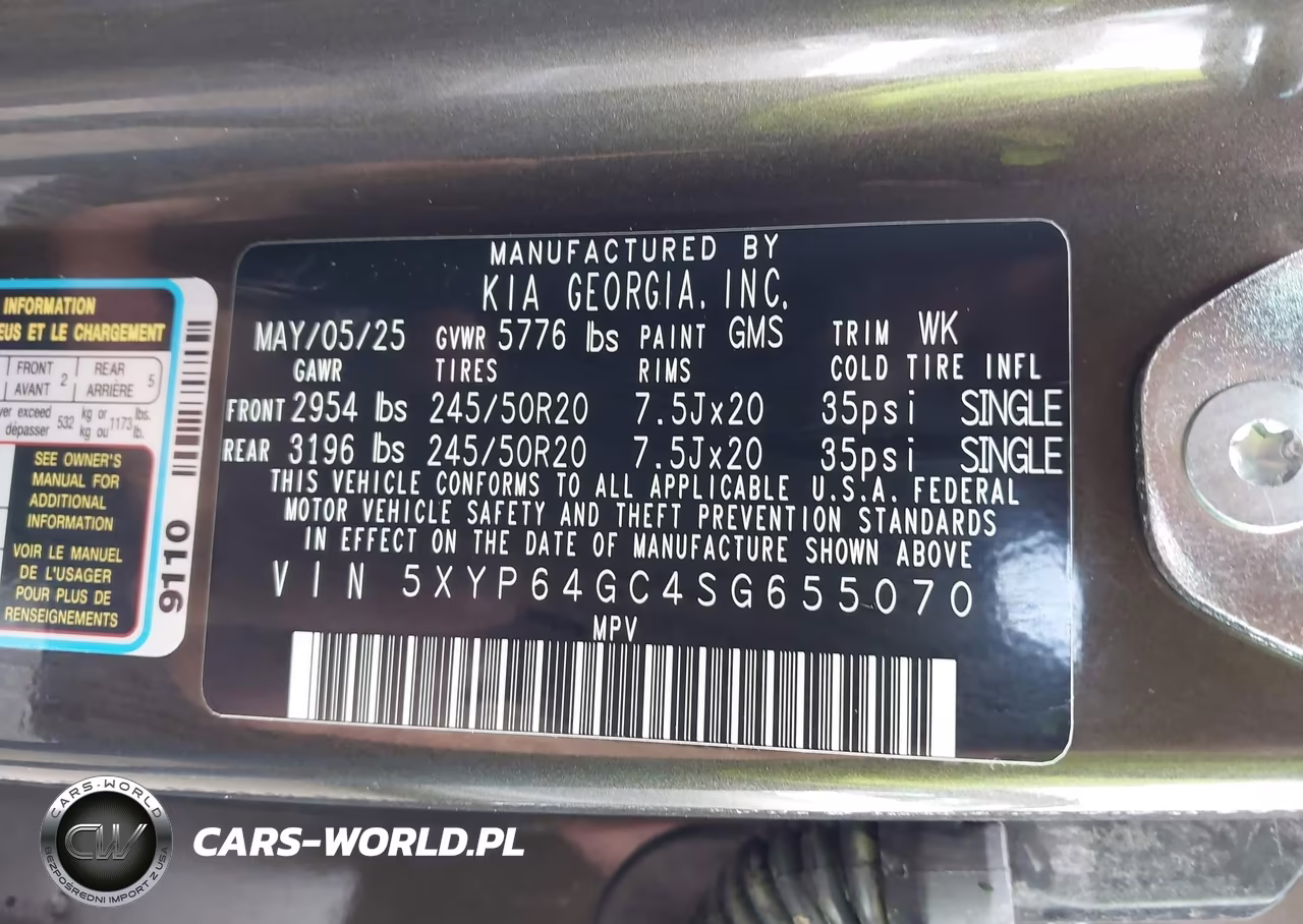 2025 Kia Telluride S VIN:5XYP64GC4SG655070 - 9