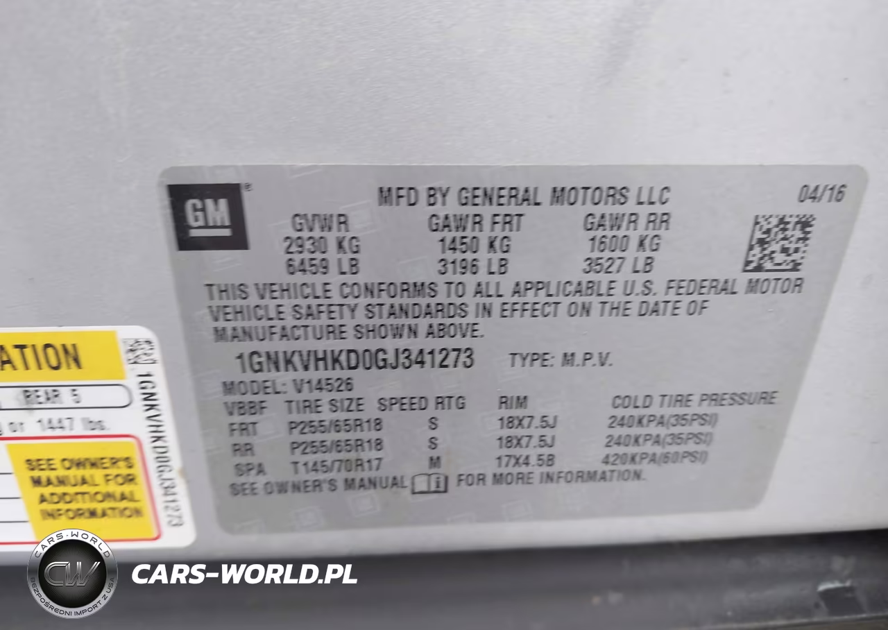2016 Chevrolet Traverse 2Lt VIN:1GNKVHKD0GJ341273 - 9