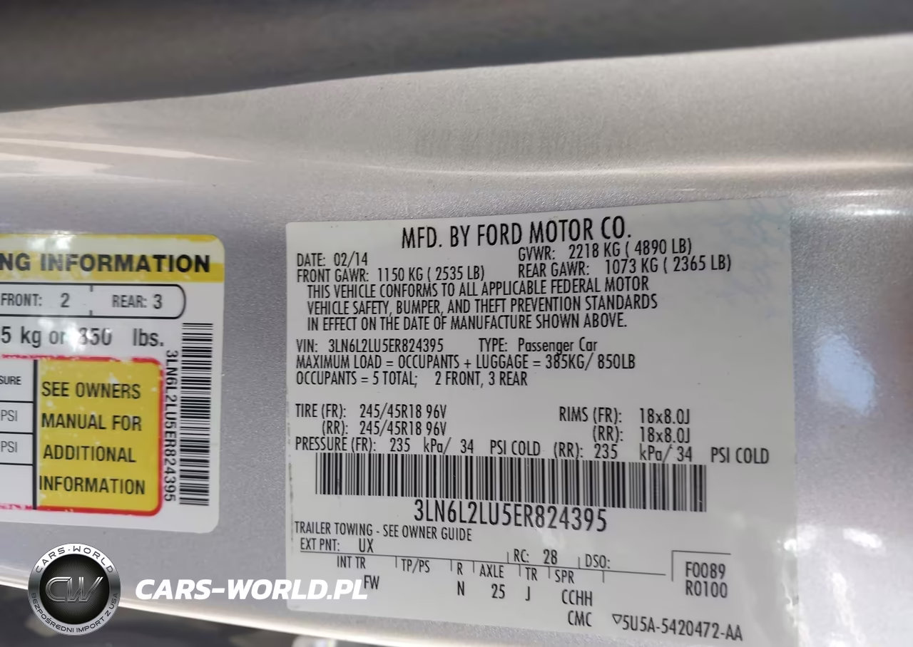 2014 Lincoln Mkz Hybrid VIN:3LN6L2LU5ER824395 - 9