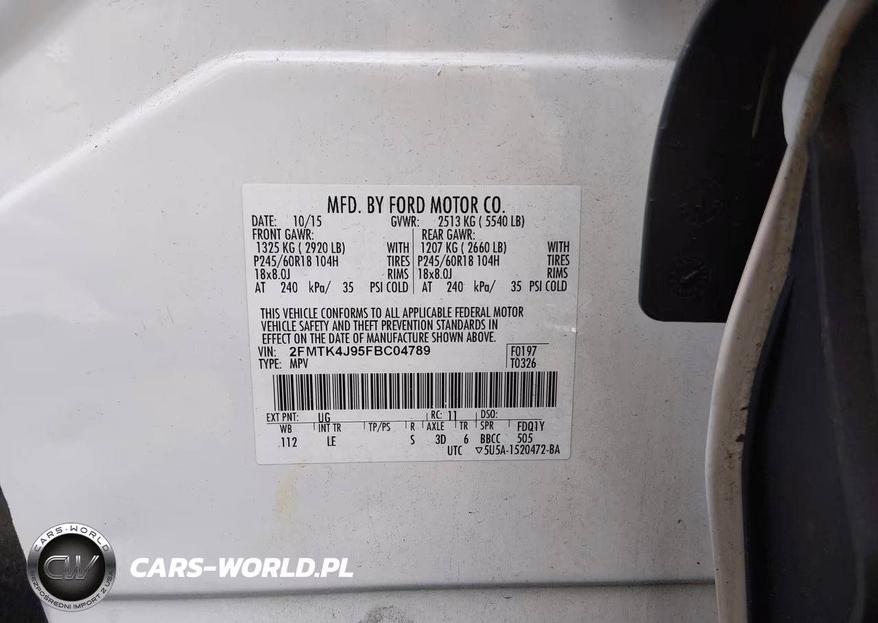 2015 Ford Edge Sel VIN:2FMTK4J95FBC04789 - 9
