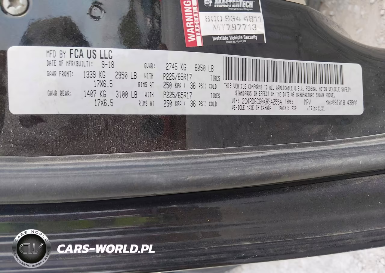 2019 Dodge Grand Caravan Sxt VIN:2C4RDGCG0KR542964 - 9