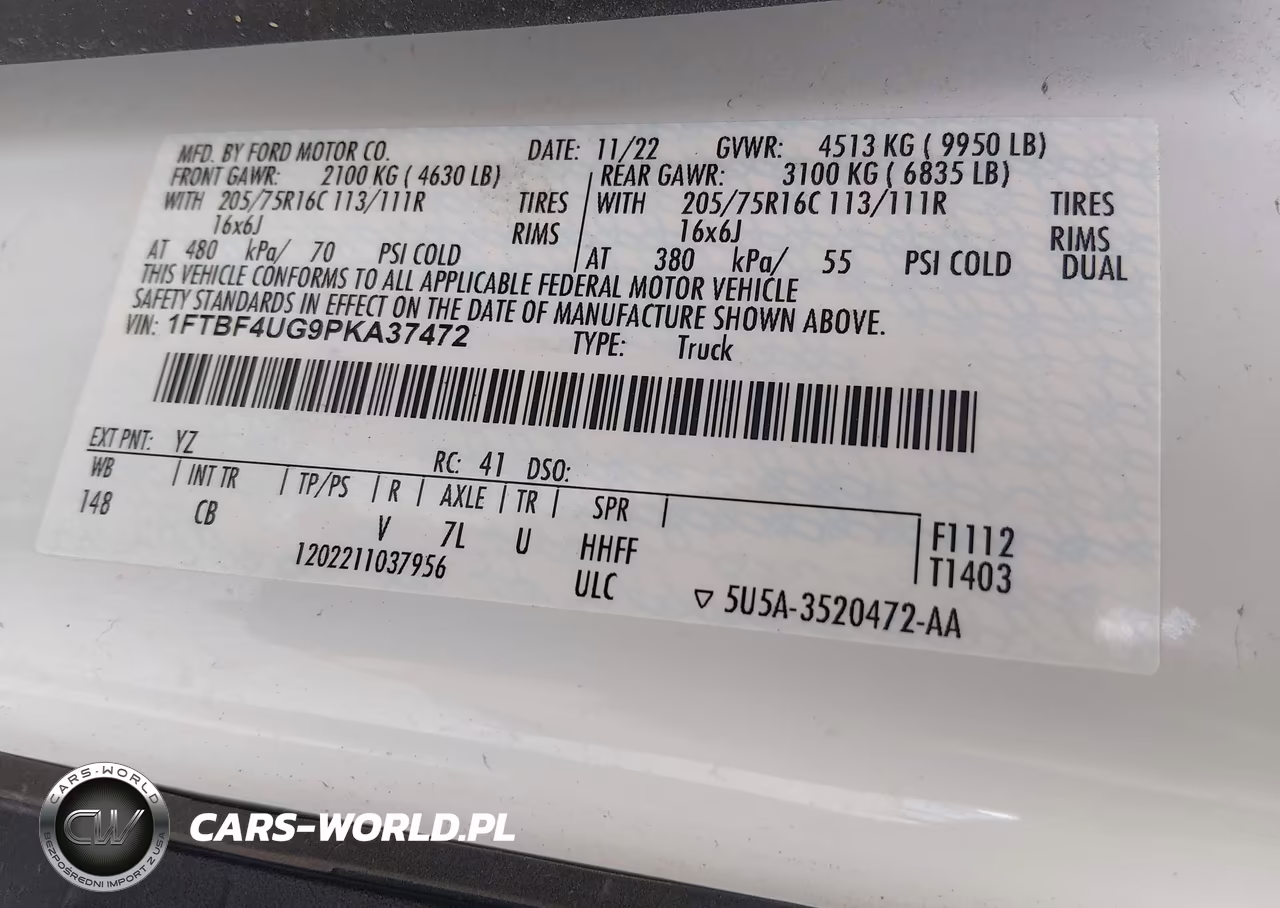 2023 Ford Transit-350 Cargo Van VIN:1FTBF4UG9PKA37472 - 9