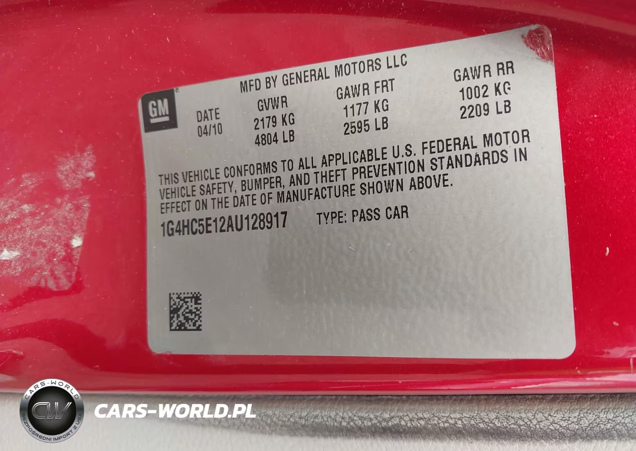 2010 Buick Lucerne Cxl VIN:1G4HC5E12AU128917 - 9