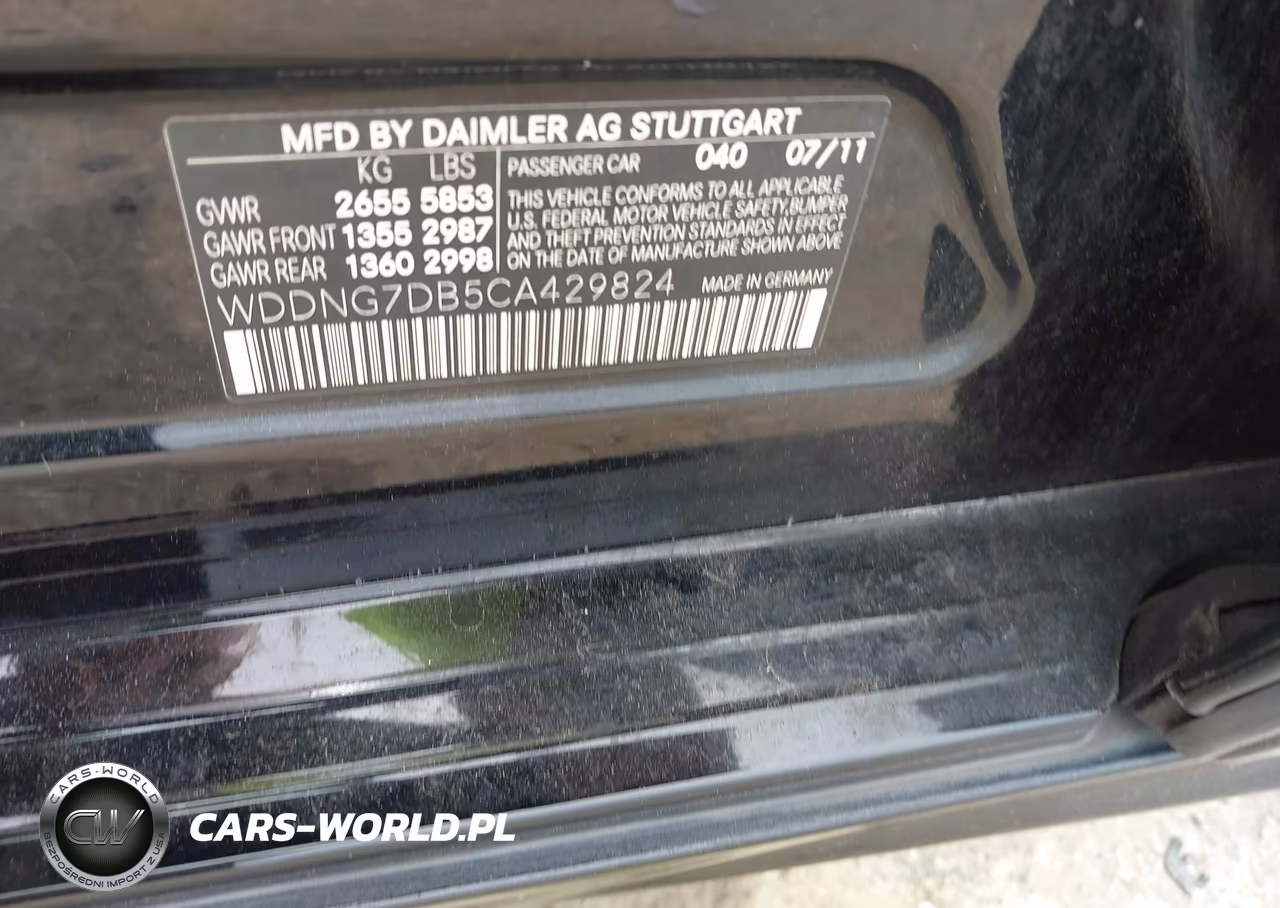 2012 Mercedes-Benz S 550 VIN:WDDNG7DB5CA429824 - 9