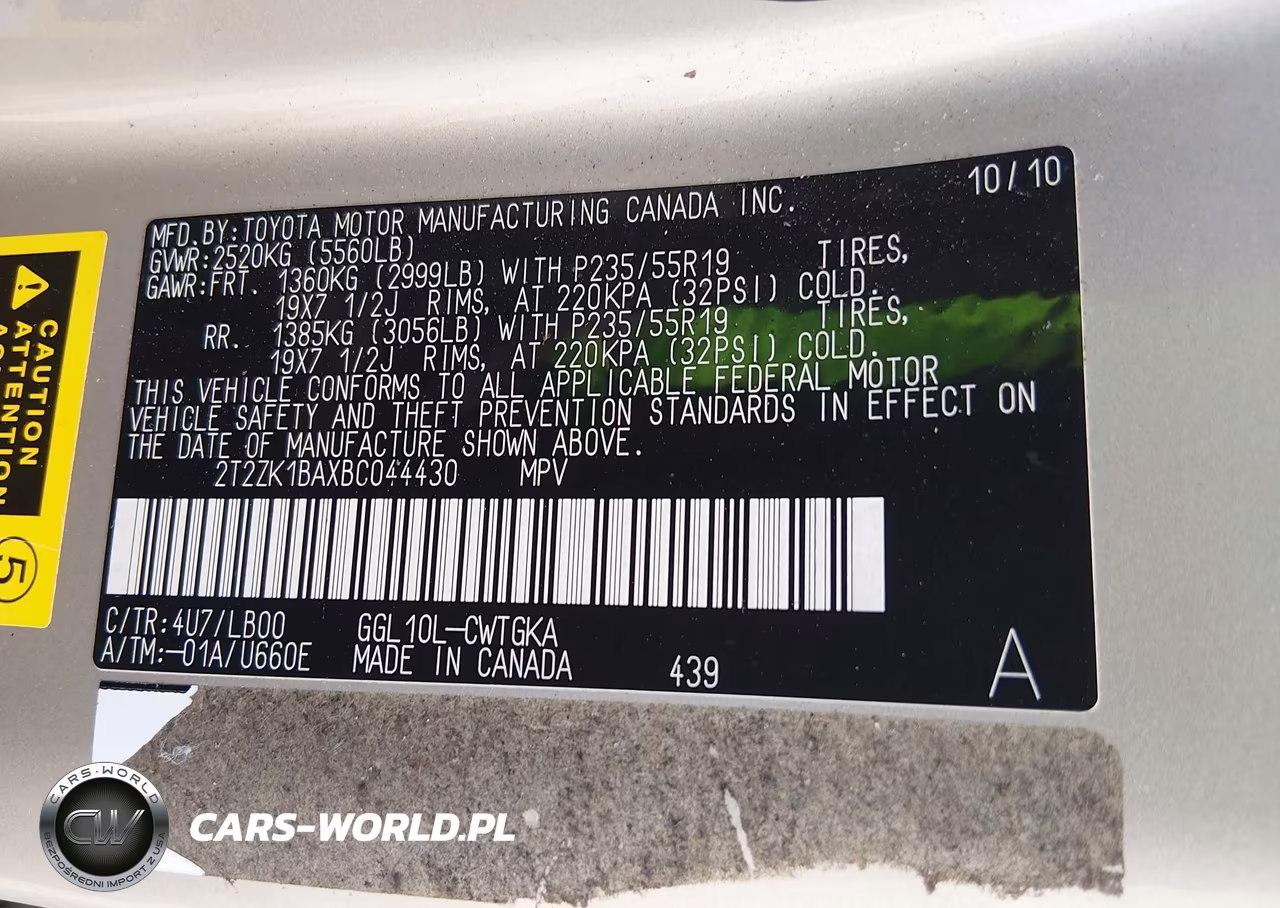 2011 Lexus Rx 350 VIN:2T2ZK1BAXBC044430 - 9